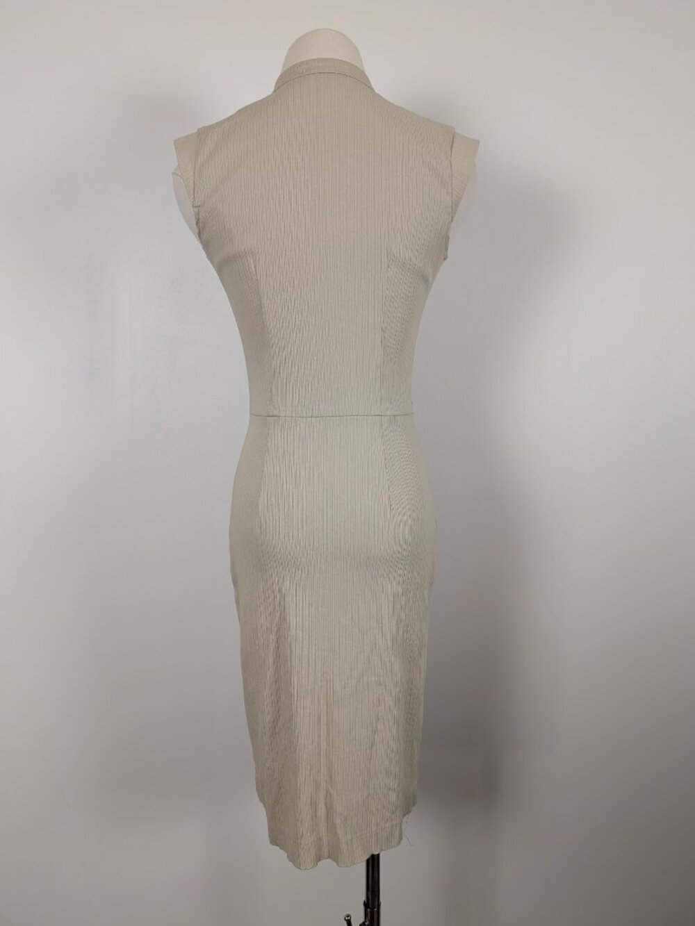 90s Le Chateau Fitted Midi Dress Size XS Stretchy Ribbed Semi-Formal - Picture 12 of 14